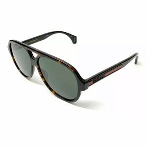 Gucci Men's Brown and Green Sunglasses!